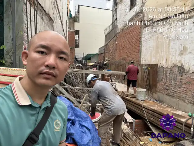 Cao Thái Toàn giám sát thi công vách hầm tại công trình Gò Dầu, Tân Phú